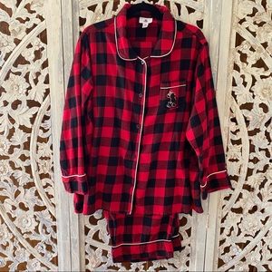 Disney Parks Minnie Buffalo Plaid Pajamas 3x